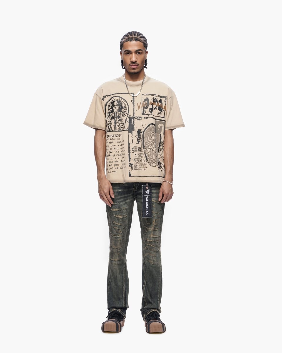 Sabotage Stacked Light Vintage Wash Jeans - Valabasas
