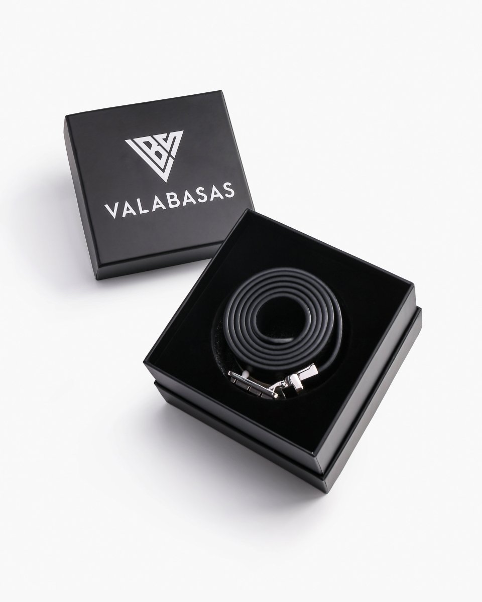 "SAIR" Black Leather Belt - Valabasas