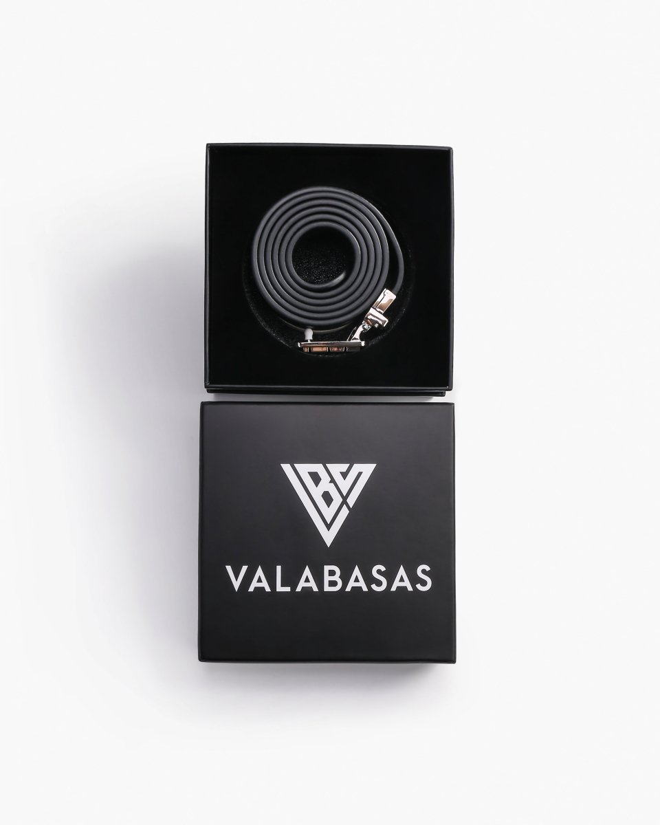 "SAIR" Black Leather Belt - Valabasas