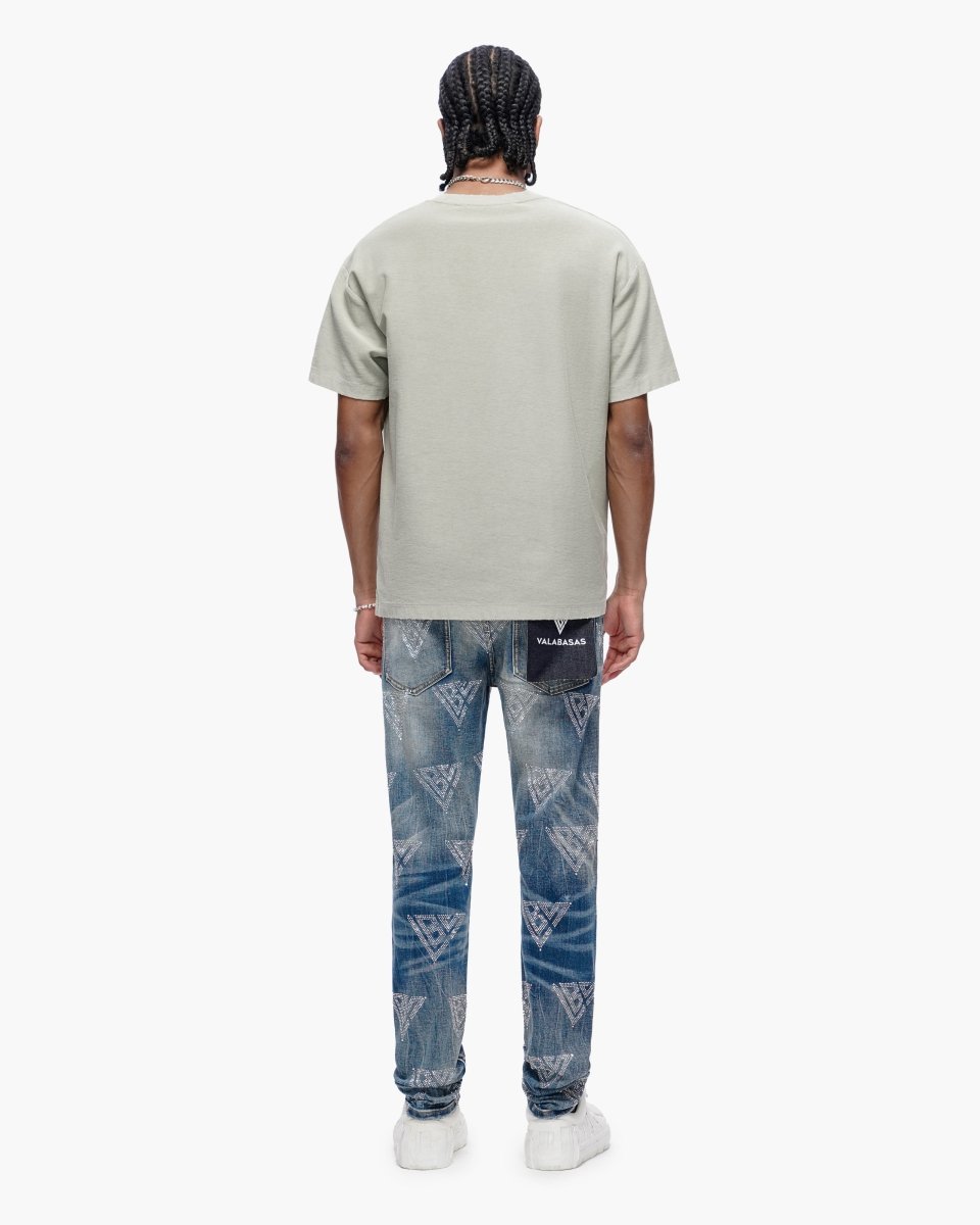 Scatter Skinny Blue Washed Jeans - Valabasas