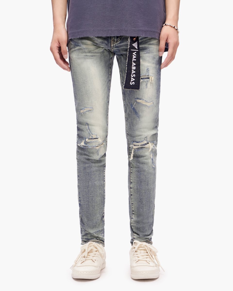 Scimitar Dark Blue Wash Skinny Jeans - Valabasas