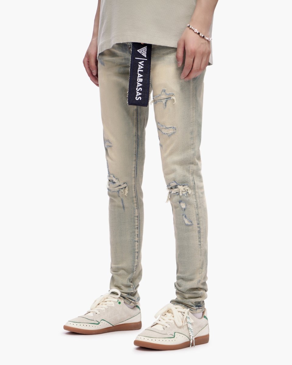 Scimitar Vintage Wash Skinny Jeans - Valabasas