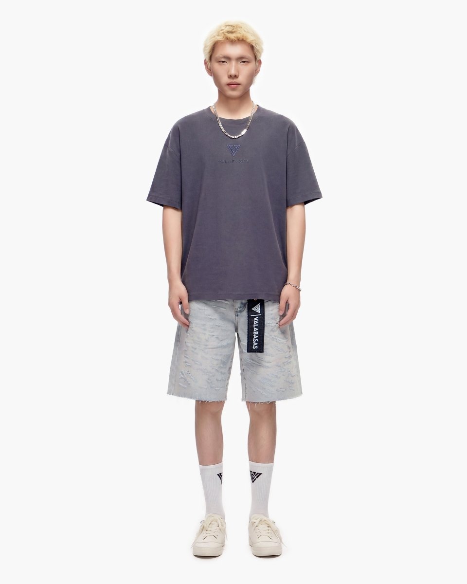 Scrape Shorts Light Blue Wash - Valabasas