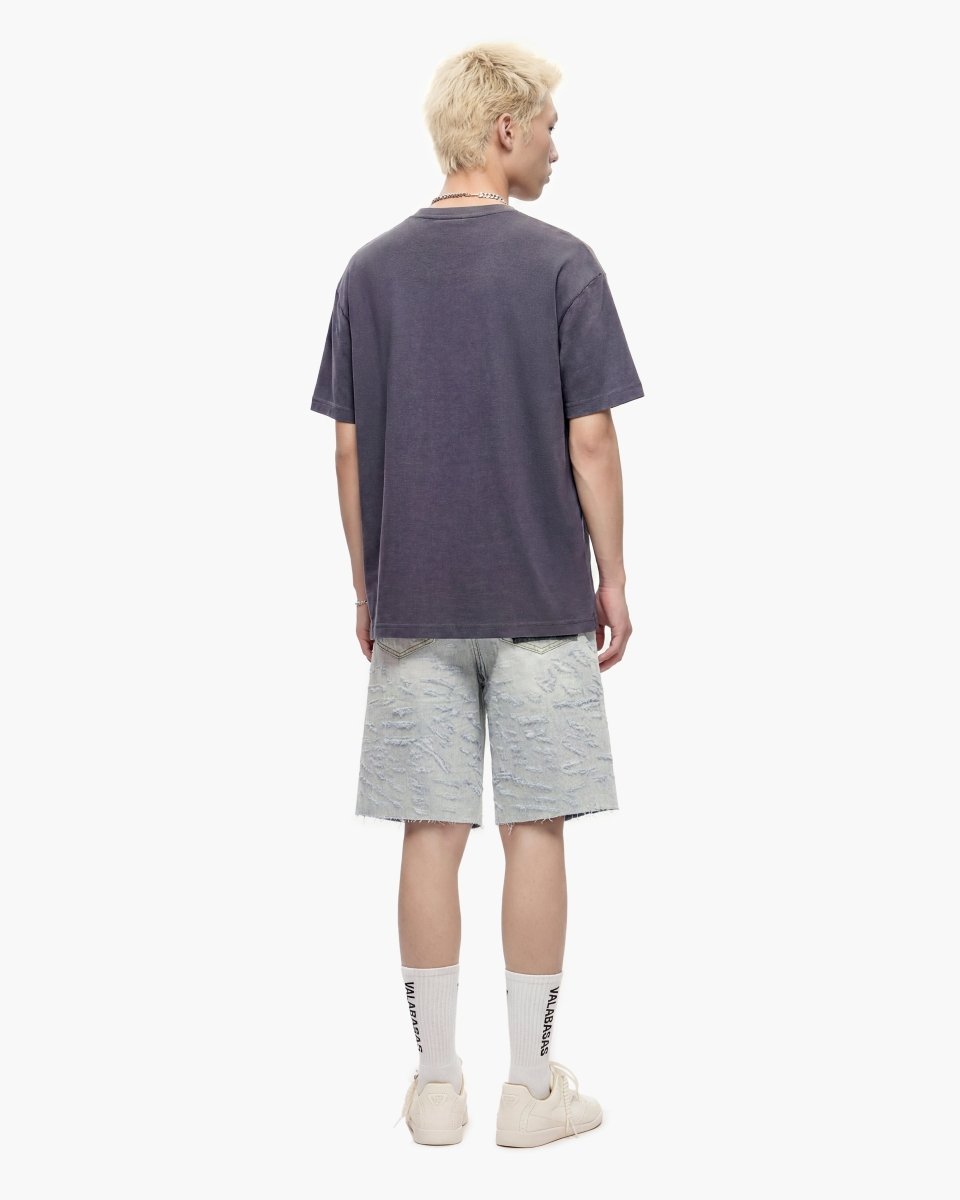 Scrape Shorts Light Blue Wash - Valabasas