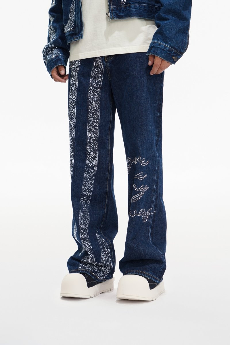 Scripted Denim Blue Baggy - Valabasas