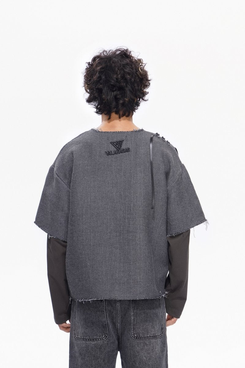 Scripted Layered Tee Grey - Valabasas