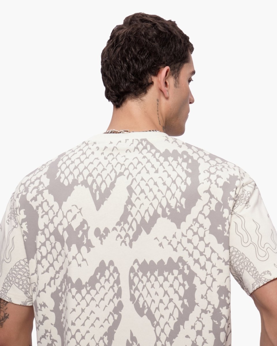 Serpent Fade Tee White - Valabasas