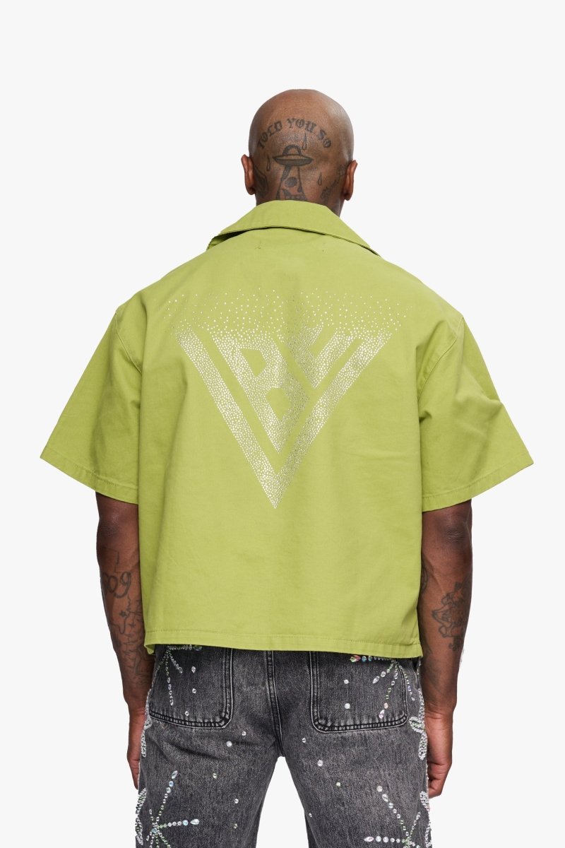 Shine Button Down Olive - Valabasas