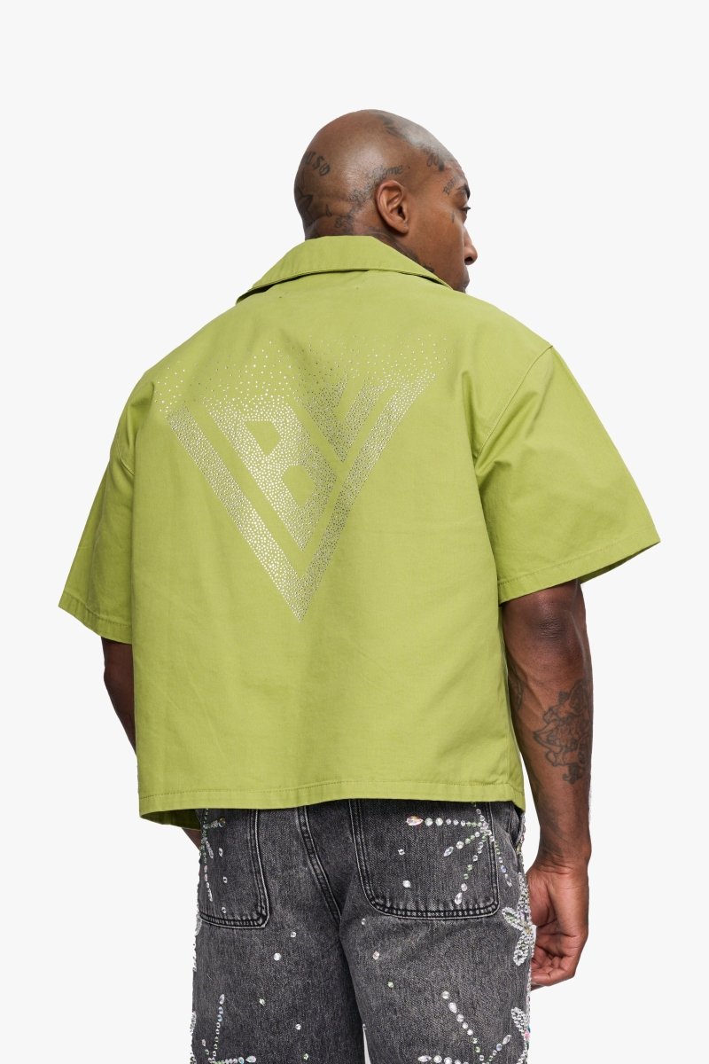 Shine Button Down Olive - Valabasas