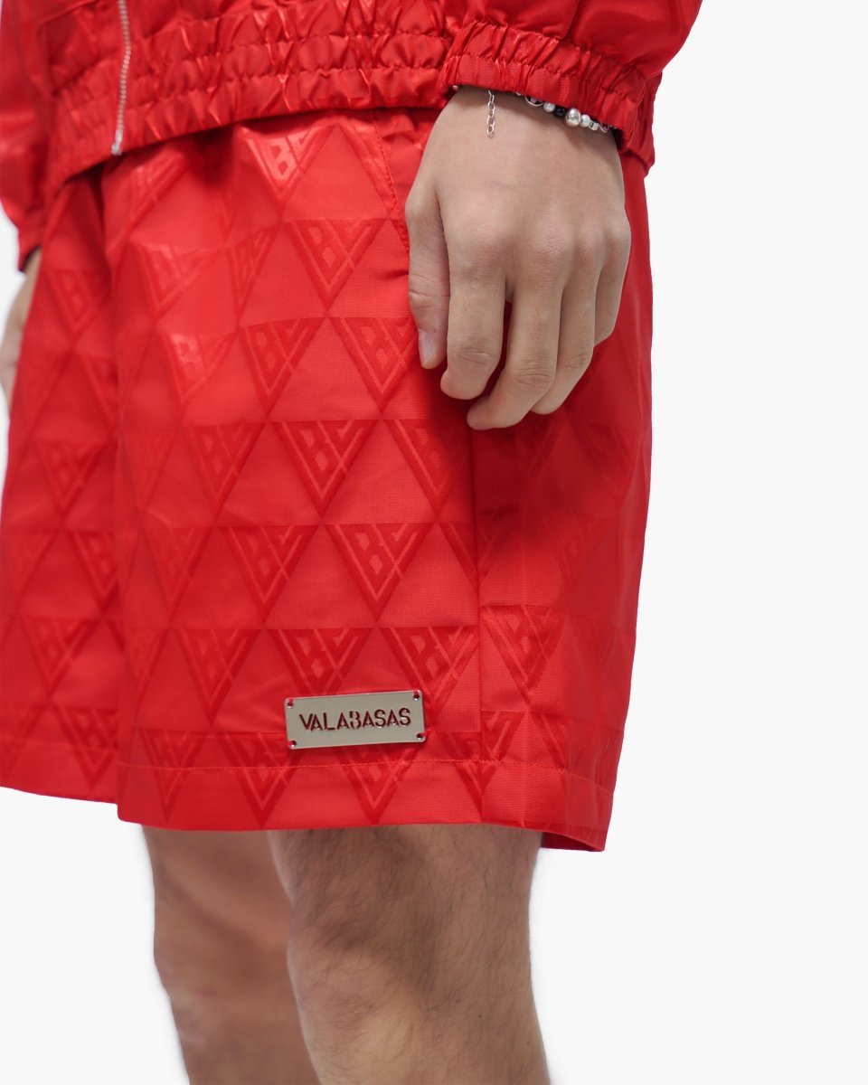 Signature 2.0 Red Nylon Shorts - Valabasas