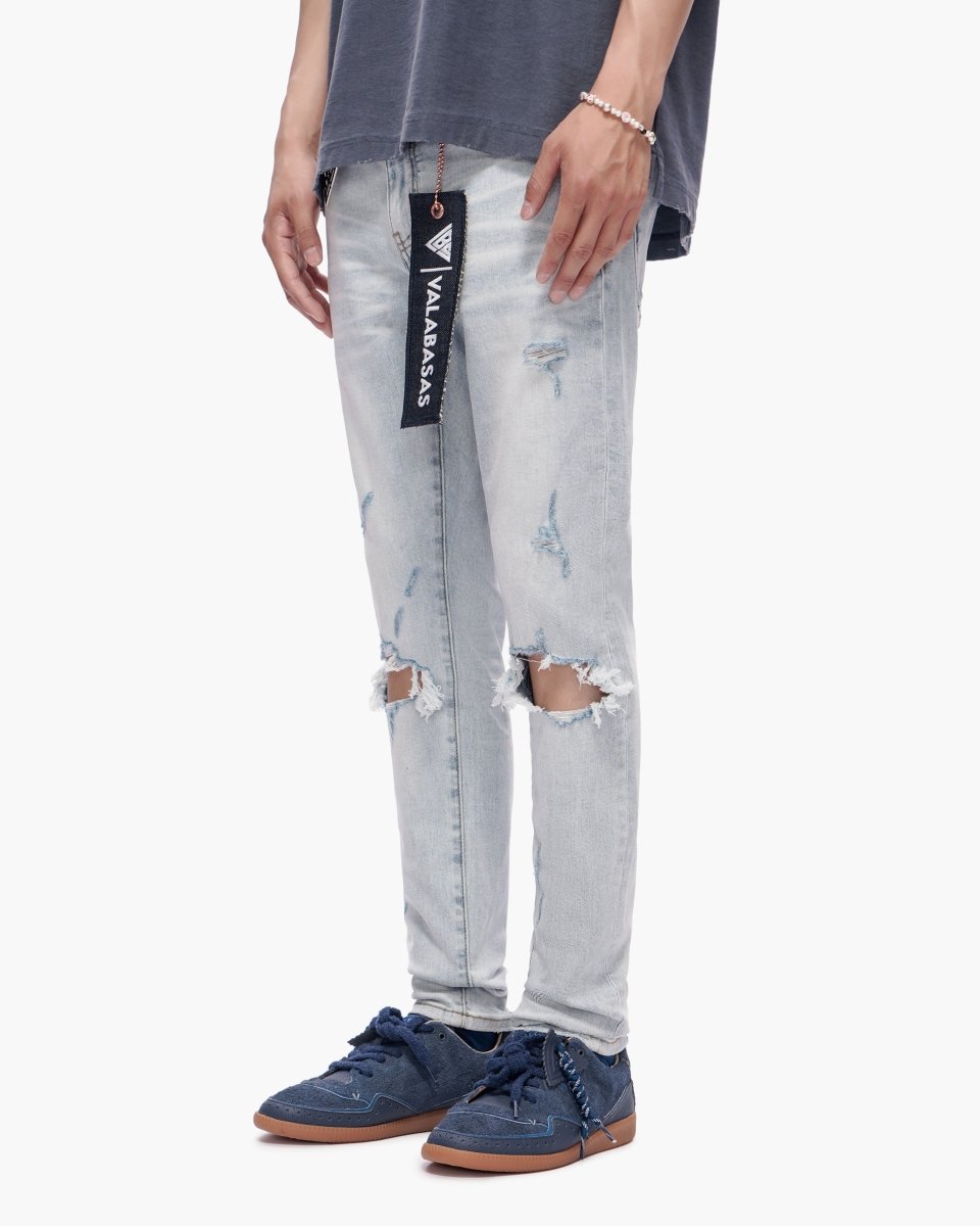 Stab Light Blue Wash Skinny Jeans - Valabasas