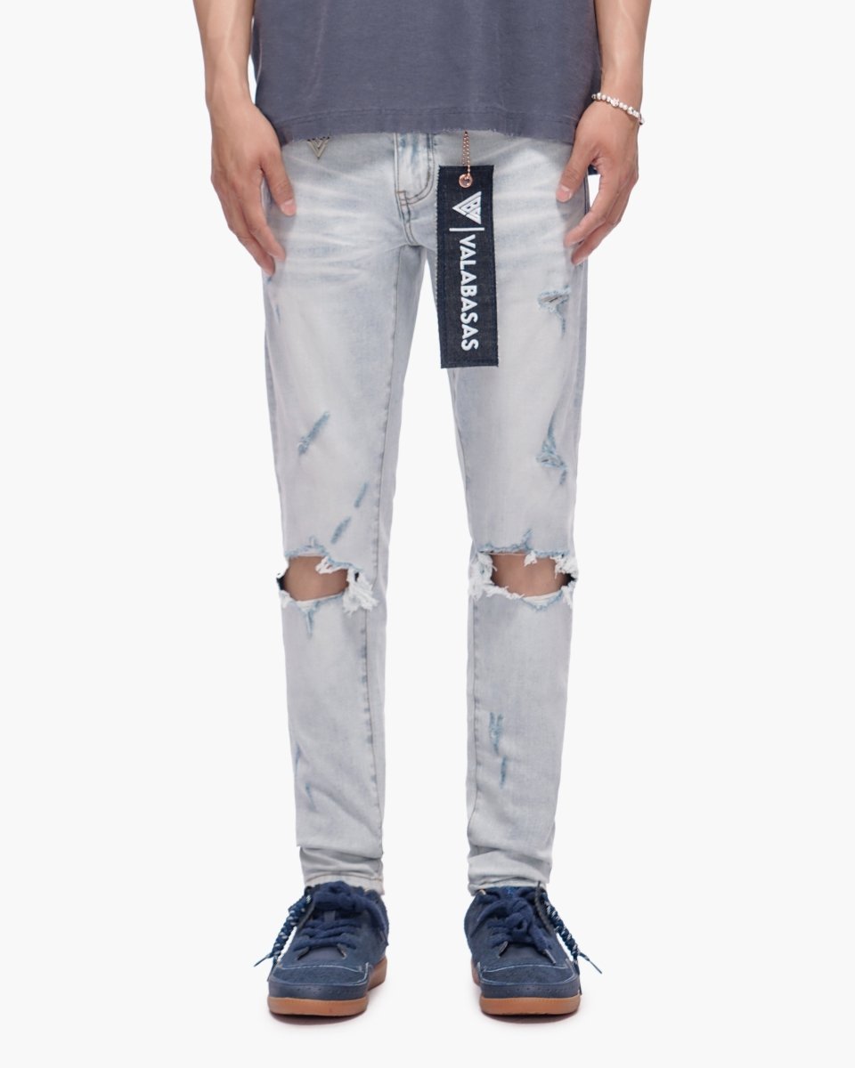 Stab Light Blue Wash Skinny Jeans - Valabasas