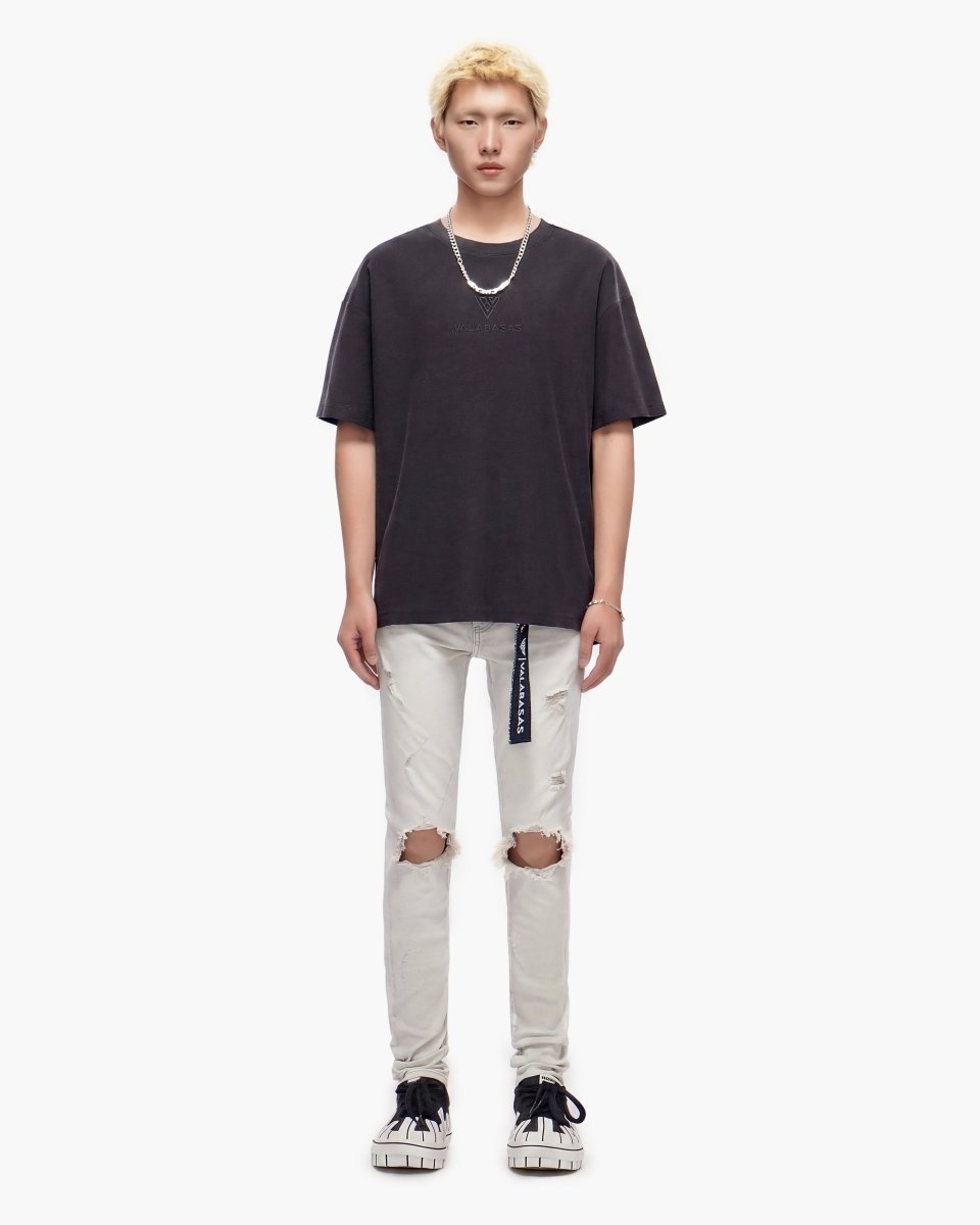 Stab Light Grey Wash Skinny Jeans - Valabasas