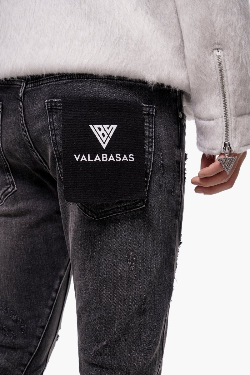 Steeltoe Grey Wash Stacked Jeans - Valabasas