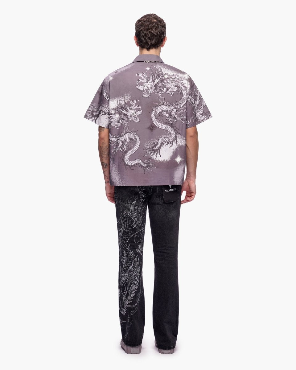 Stone Serpent Stacked Denim Vintage Black - Valabasas