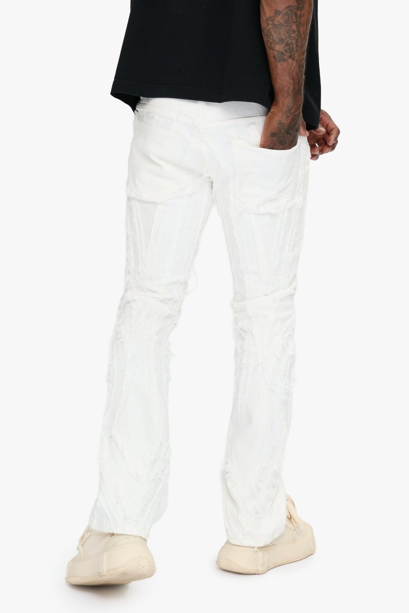 Strava White Stacked Jeans - Valabasas