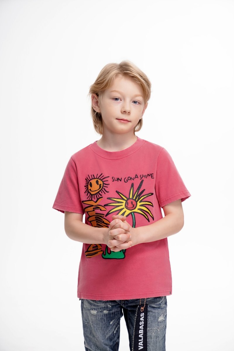 Sun Will Shine Kids Tee Vintage Red - Valabasas