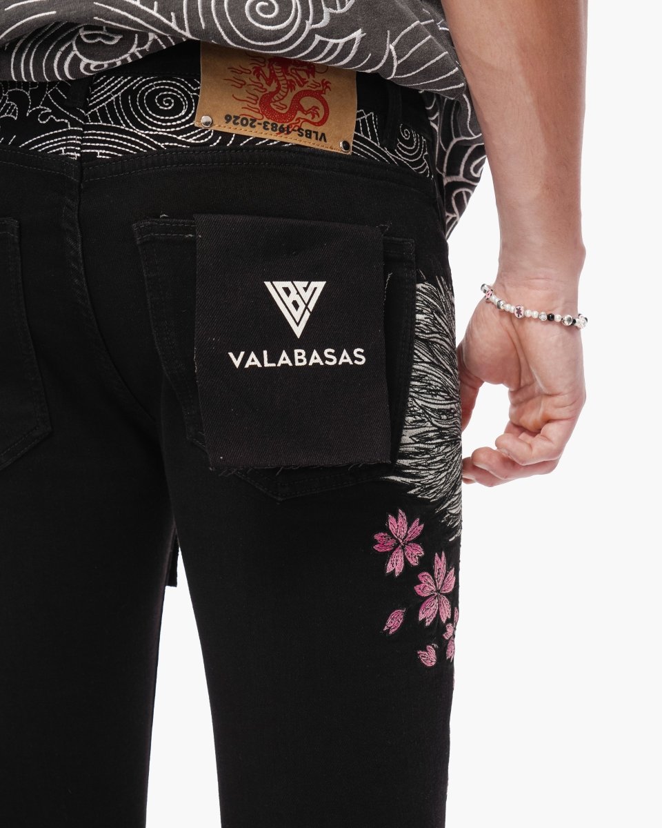 Tenka Stacked Denim Jet Black - Valabasas