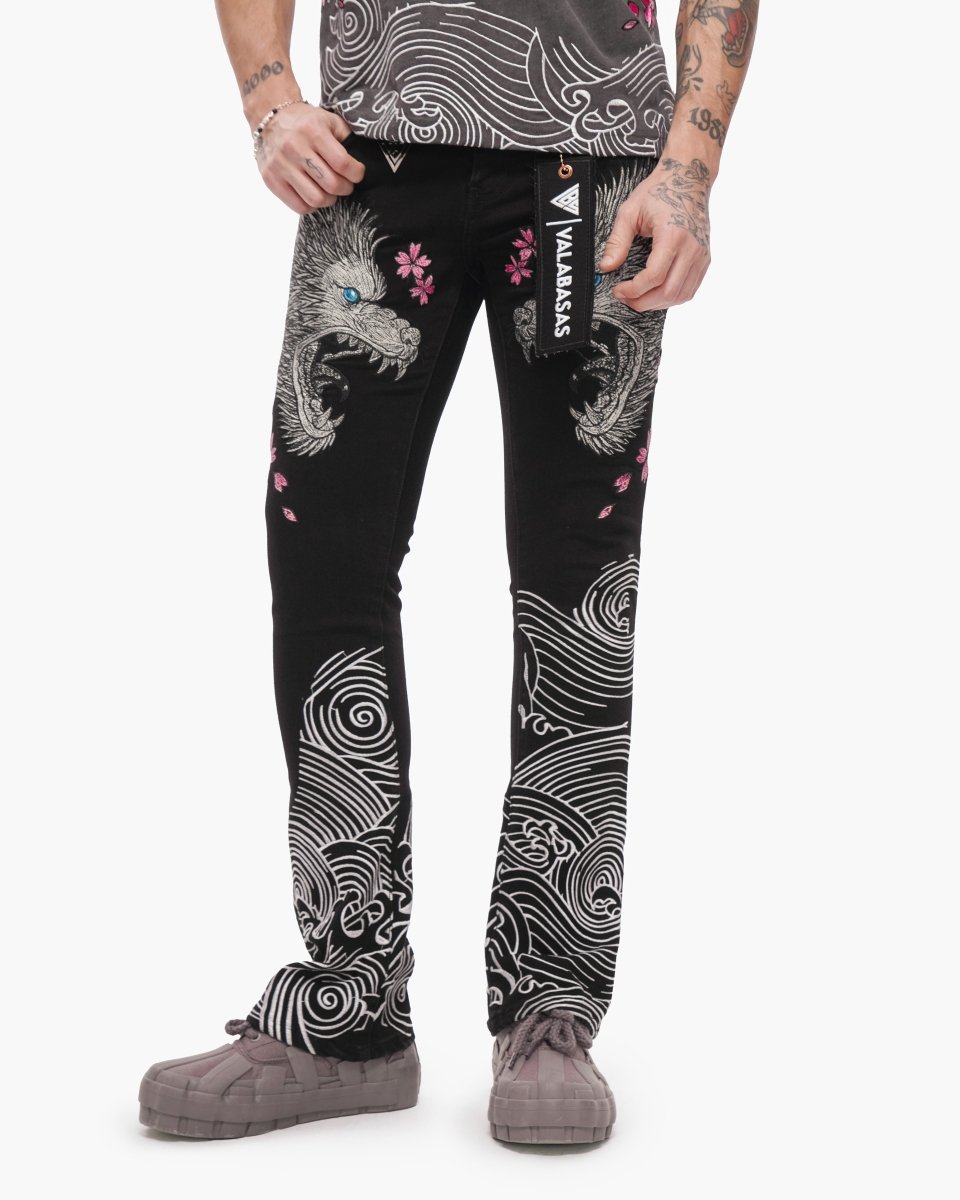 Tenka Stacked Denim Jet Black - Valabasas