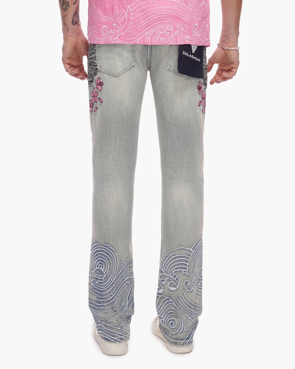 Tenka Stacked Denim Light Blue Wash - Valabasas