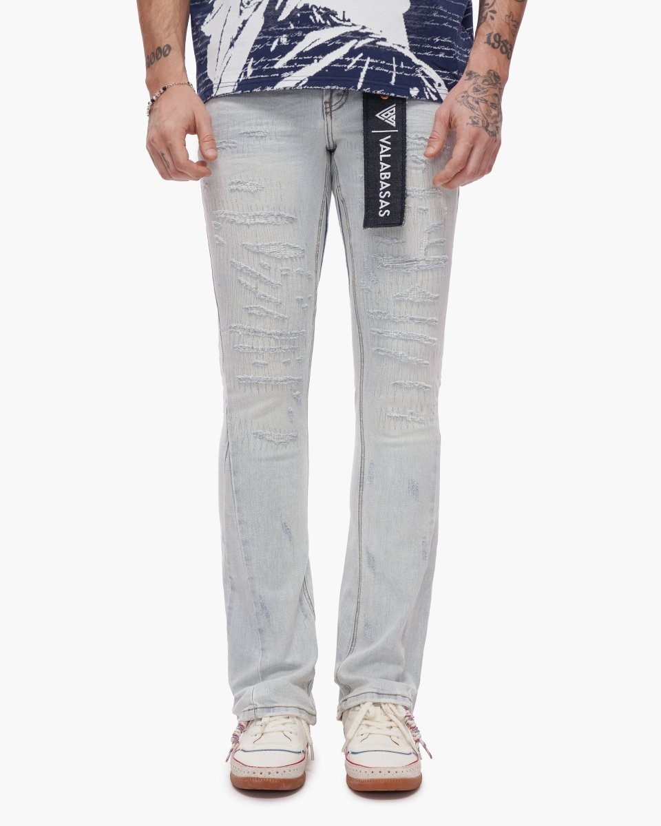 Thatch Stacked Light Blue Wash Jeans - Valabasas