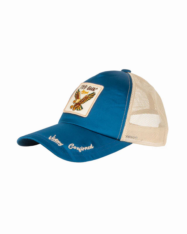 Top Gun Satin Eagle Snapback Hat - Mesh Back