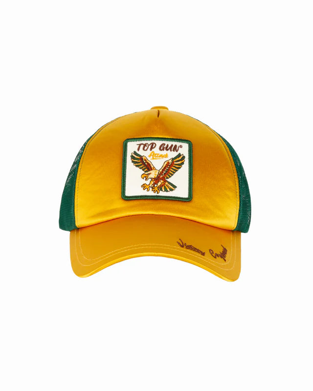 Top Gun Satin Eagle Snapback Hat - Mesh Back