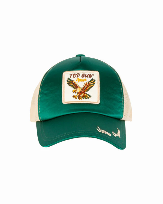 Top Gun Satin Eagle Snapback Hat - Mesh Back