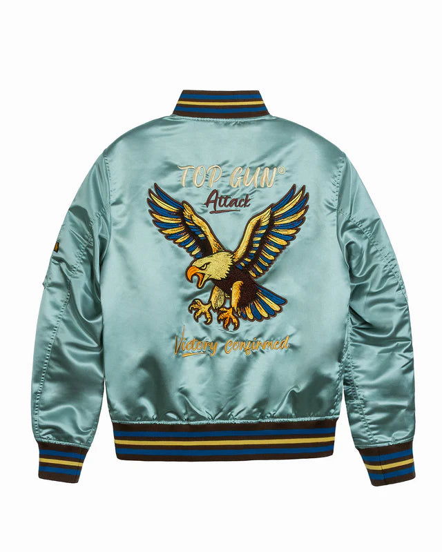 Top Gun Satin Eagle Men's Varsity Jacket