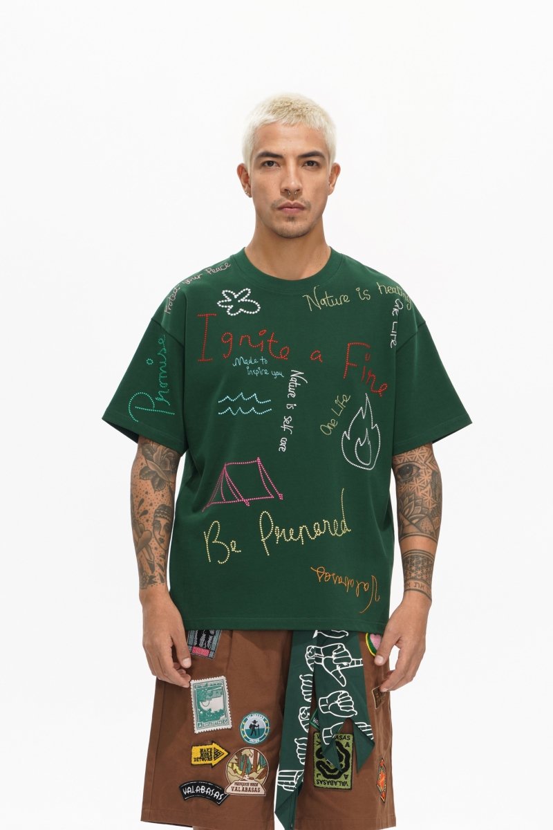 Trailborn Dark Green Tee - Valabasas