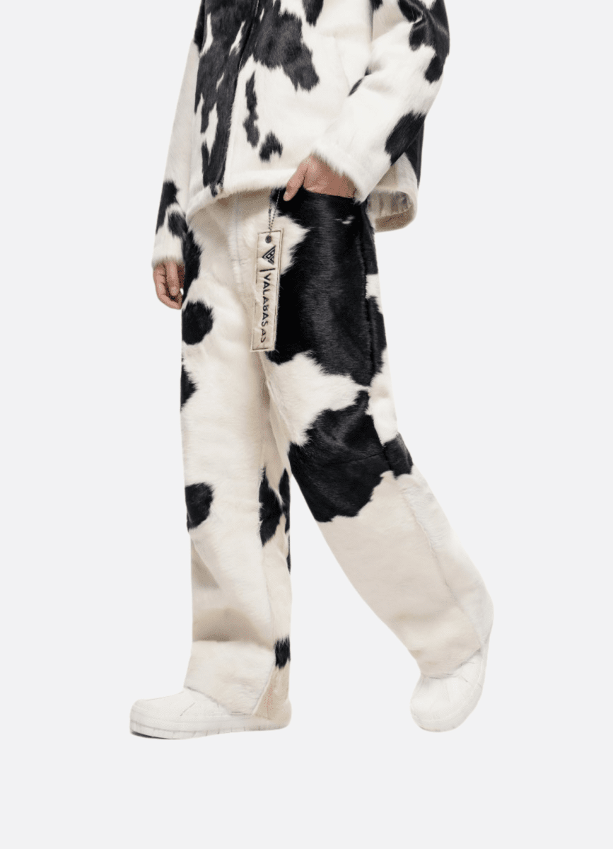 Trotto 100% Cowhide Pant – Black & White - Valabasas
