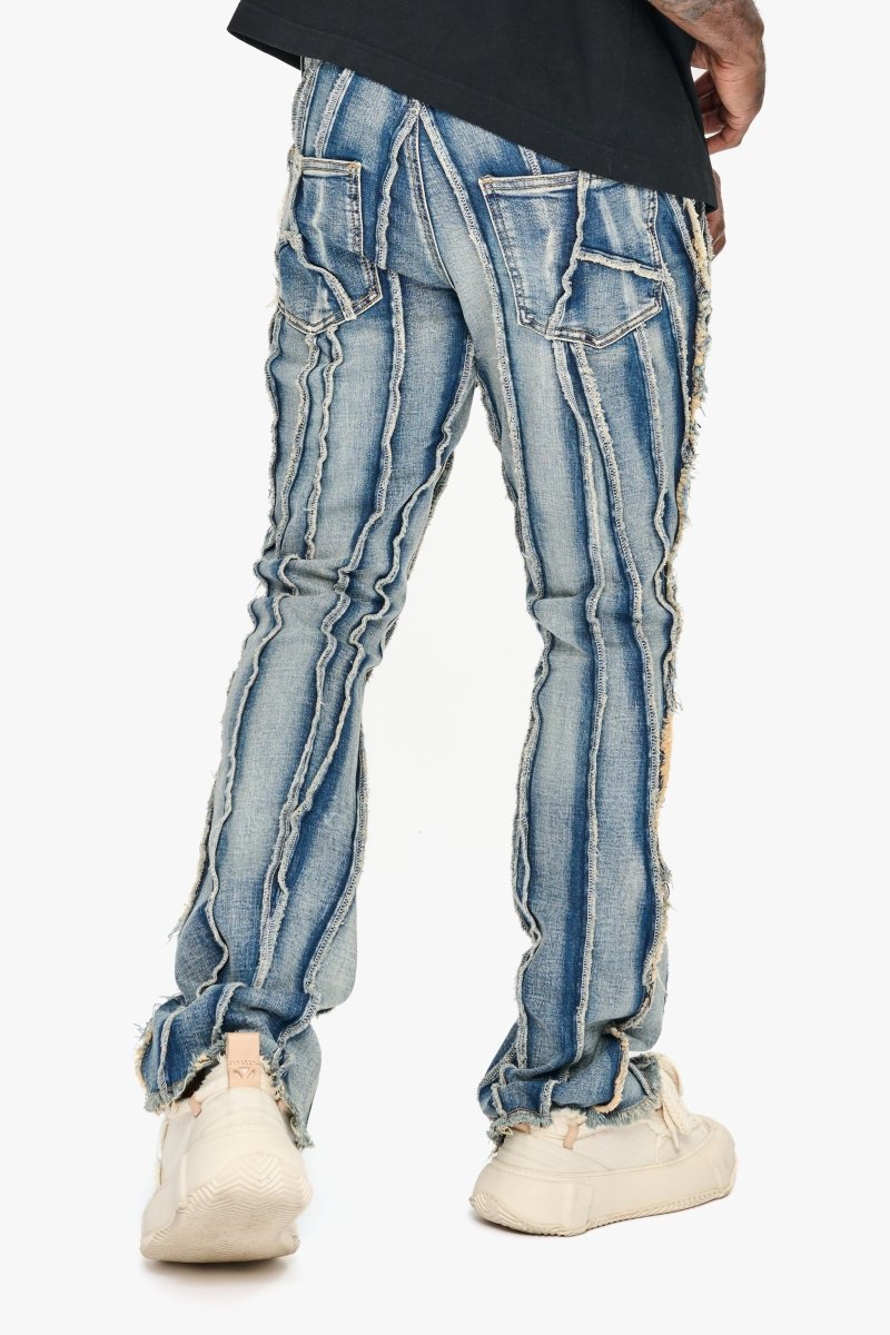 Twisted Stacked Denim Light Blue Wash - Valabasas
