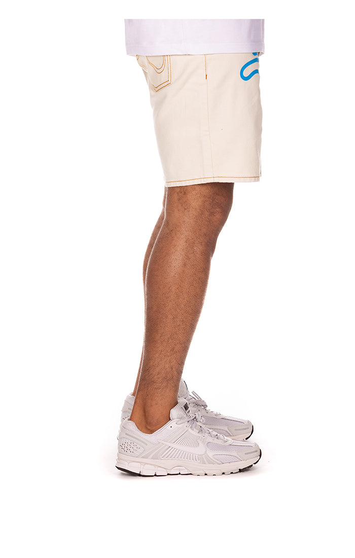 Cream Jean Shorts