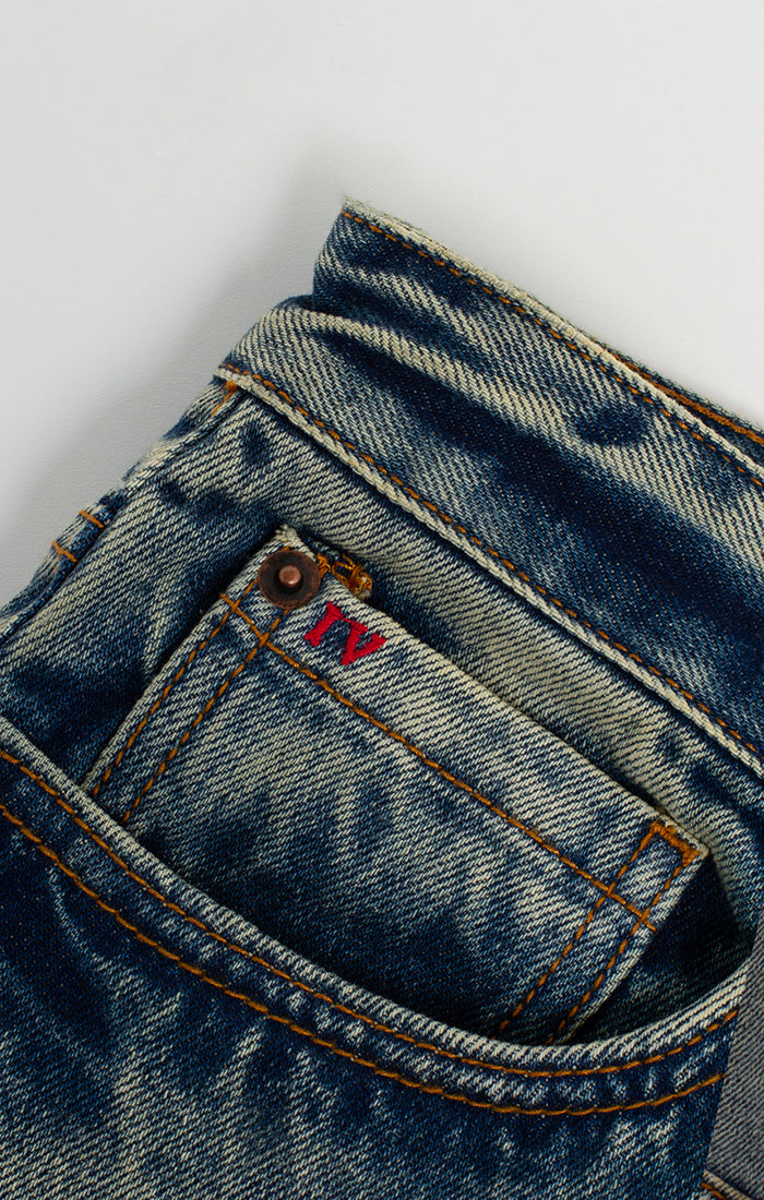 Bldg4 Shredder Distressed Patched Jeans