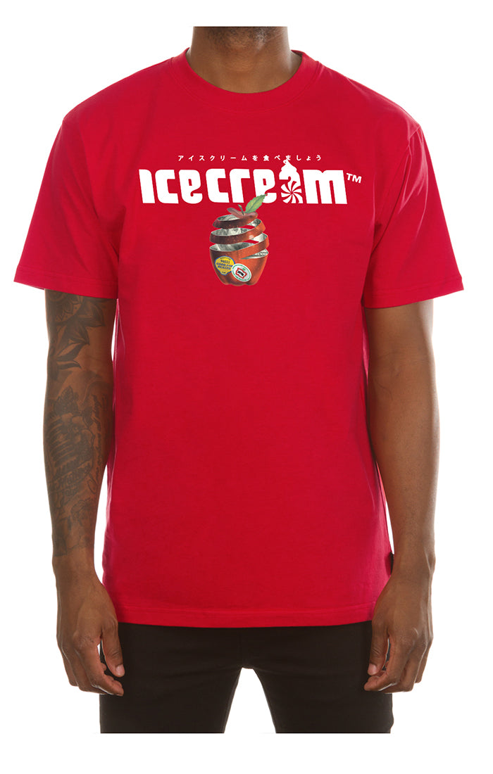 Ice Cream Luger Ss Tee Men's T-Shirt - Red