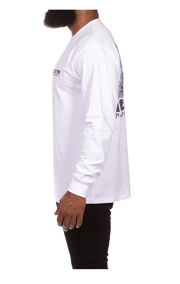 Ice Cream Truck Ls Knit Men's Shirt - White