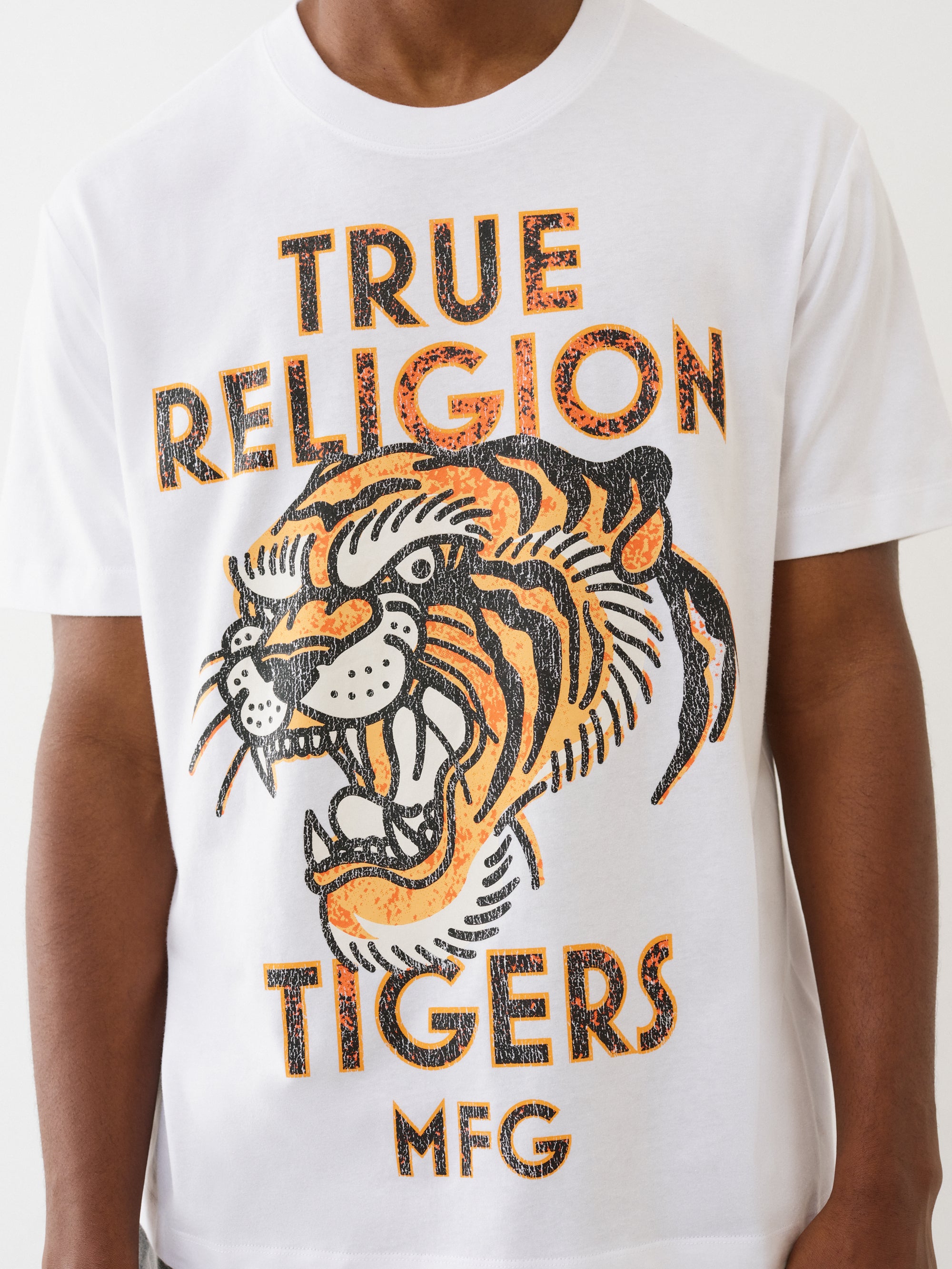 True Religion Mfg Tiger Vintage Tee - White