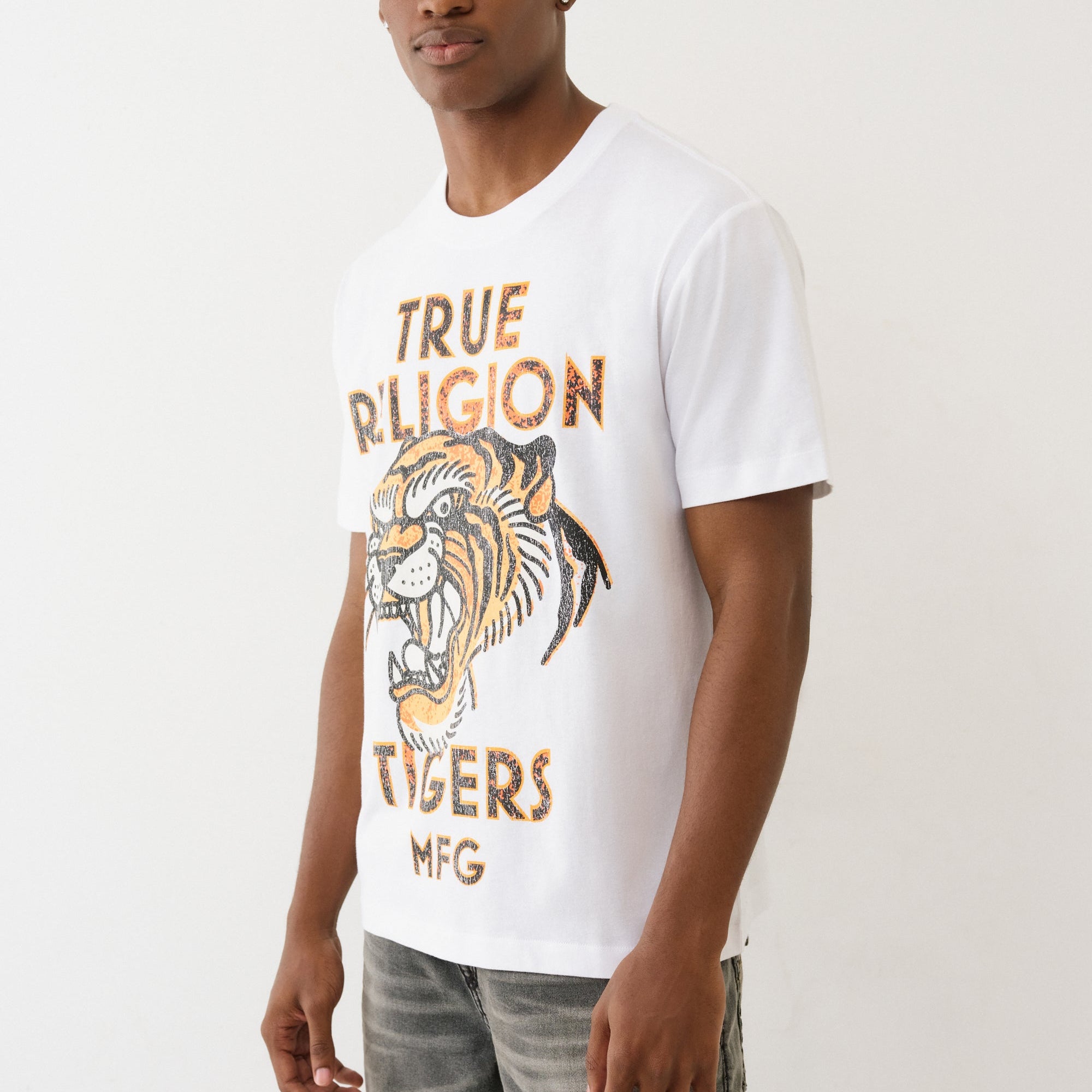 True Religion Mfg Tiger Vintage Tee - White