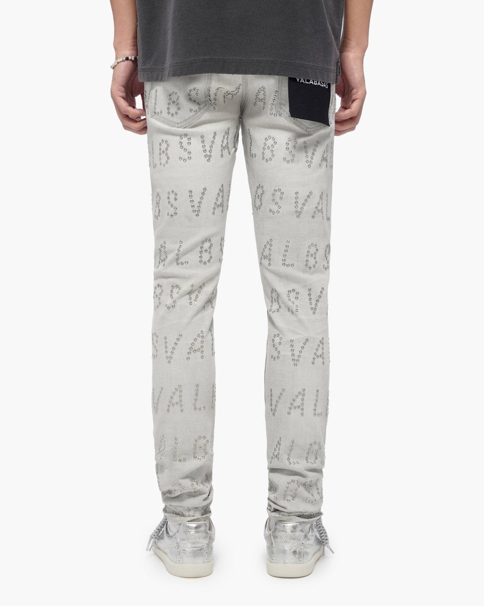 Velaris Snow Grey Skinny Jeans - Valabasas