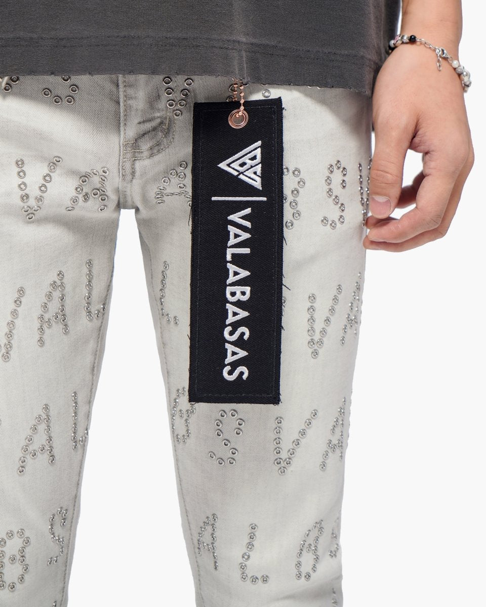 Velaris Snow Grey Skinny Jeans - Valabasas