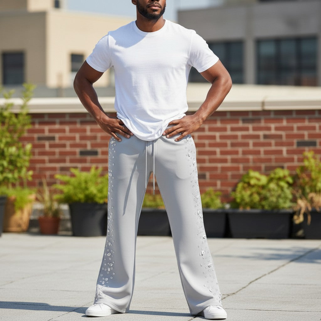 Red Poppy Sweatpants - Gray