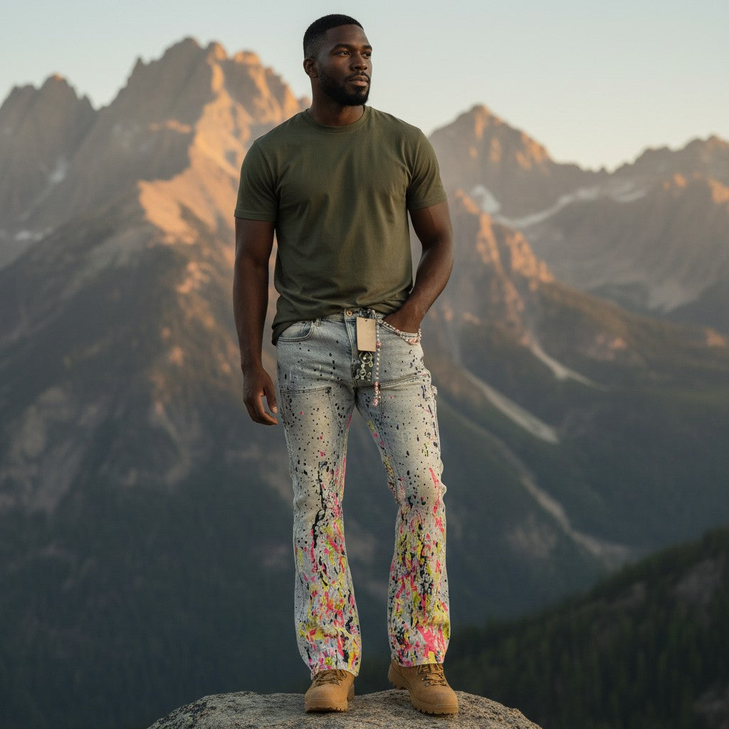 Red Poppy Men's Light Wash Jeans