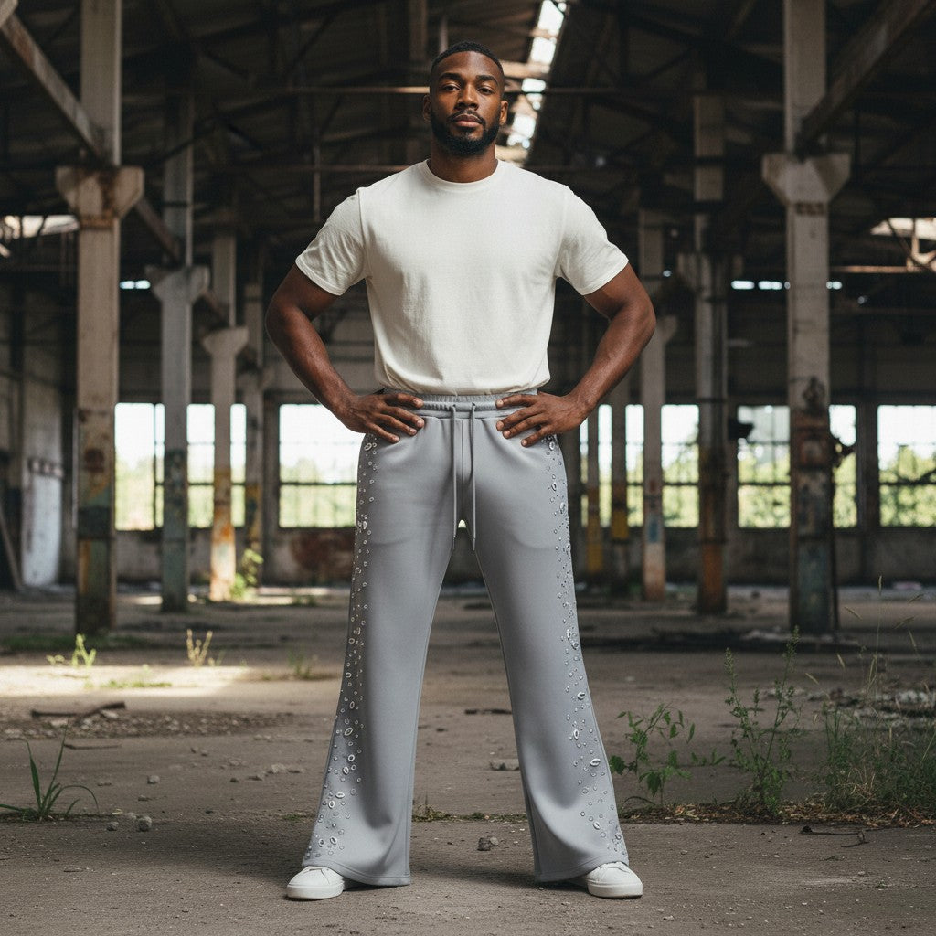 Red Poppy Men's Gray Sweatpants