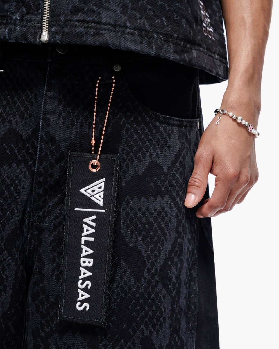 Voidscale Baggy Jorts Black Wash - Valabasas