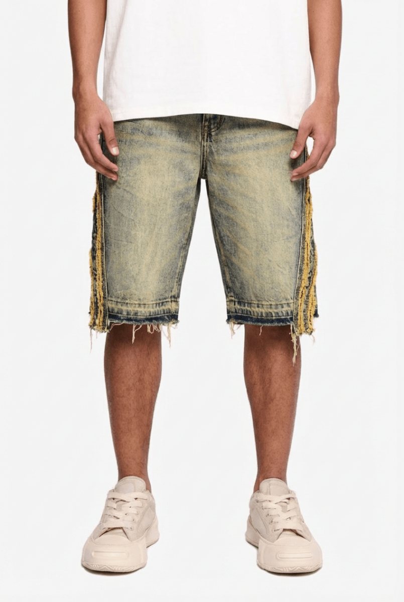 Wrap Dirty Blue Jorts - Valabasas