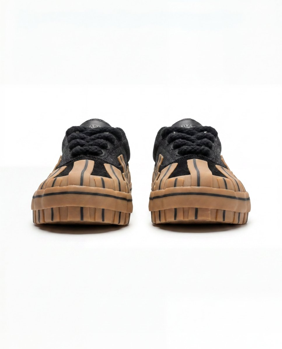 Yuratsu 200 Black Denim Gum Shoes - Valabasas