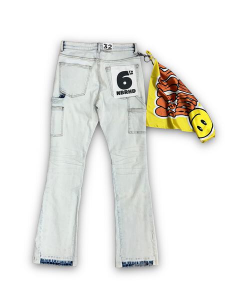 NEW FIELDS DENIM STACKED -DIRTY GREY WASH