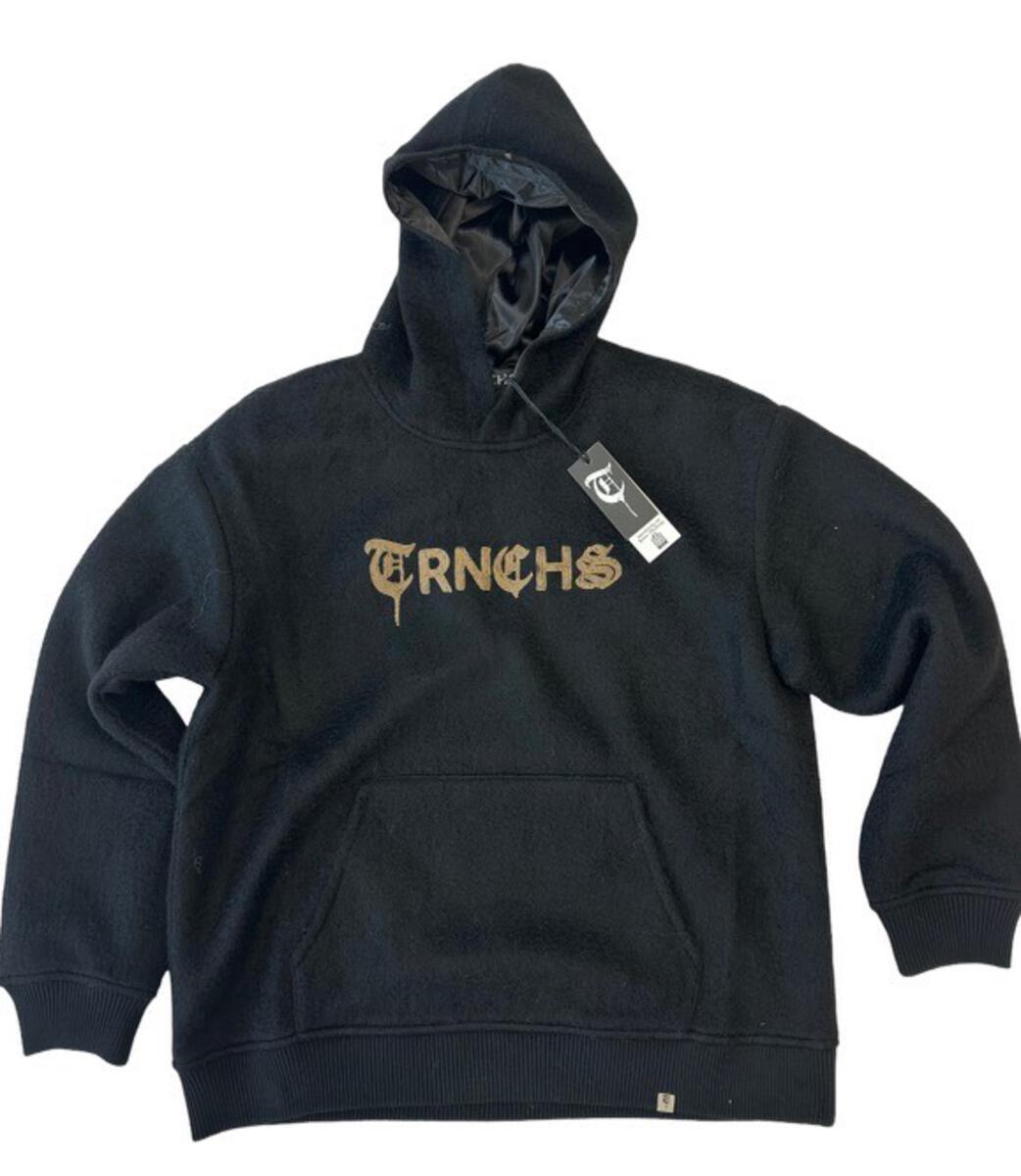 TC-23-511 "WOLFFUR" HOODIE BLACK