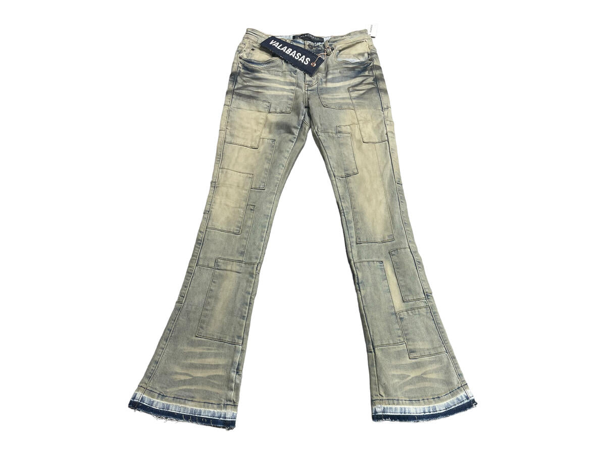 VPLAY2306 "BRICKS" DENIM STACKED DIRT BLUE VINTAGE