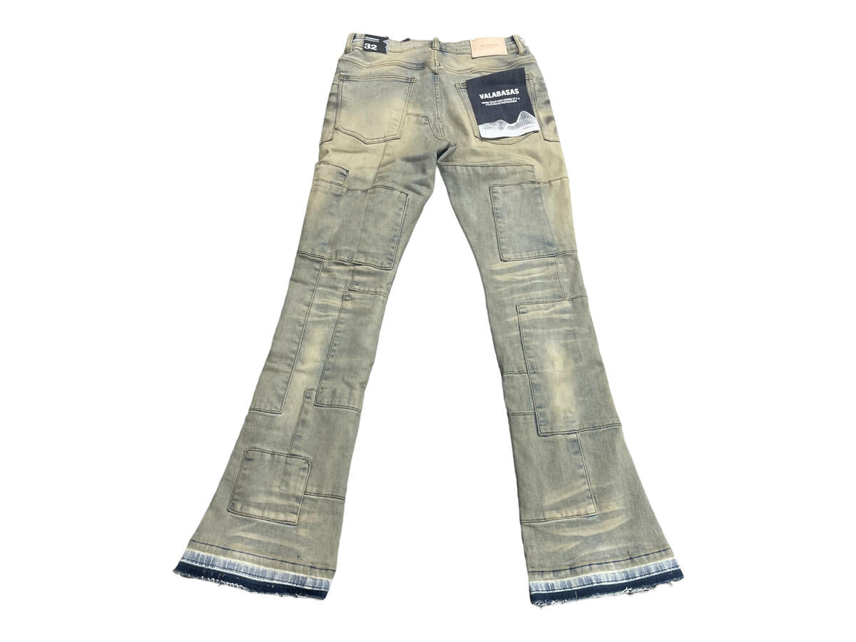 VPLAY2306 "BRICKS" DENIM STACKED DIRT BLUE VINTAGE